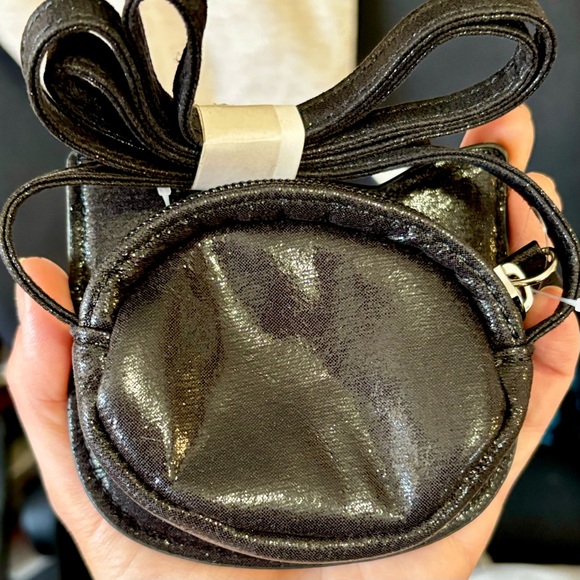 New Shiny Black Cat Mini Crossbody Bag - Picture 6 of 6